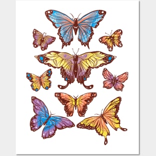 Butterflies - Beauty Caterpillars Colors Gift Posters and Art